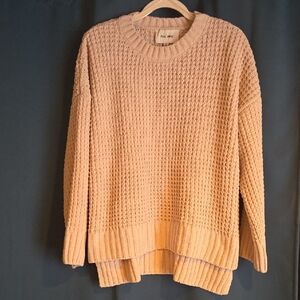 Pink Rose Women's Beige Crew Neck Sweater